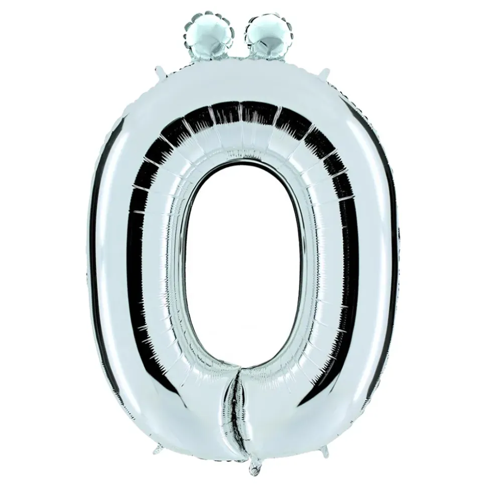 Bokstavballong Sølv Metallic