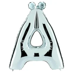 Bokstavballong Sølv Metallic
