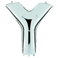 Bokstavballong Sølv Metallic