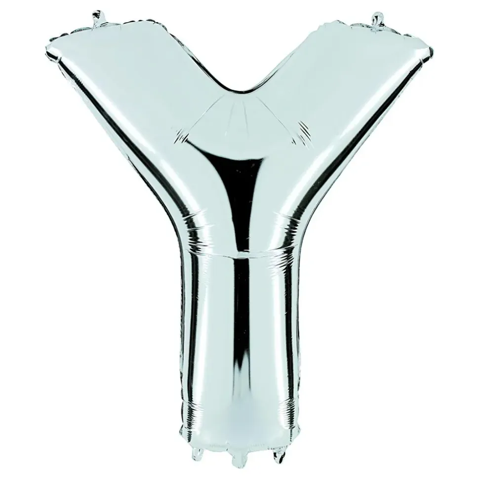 Bokstavballong Sølv Metallic