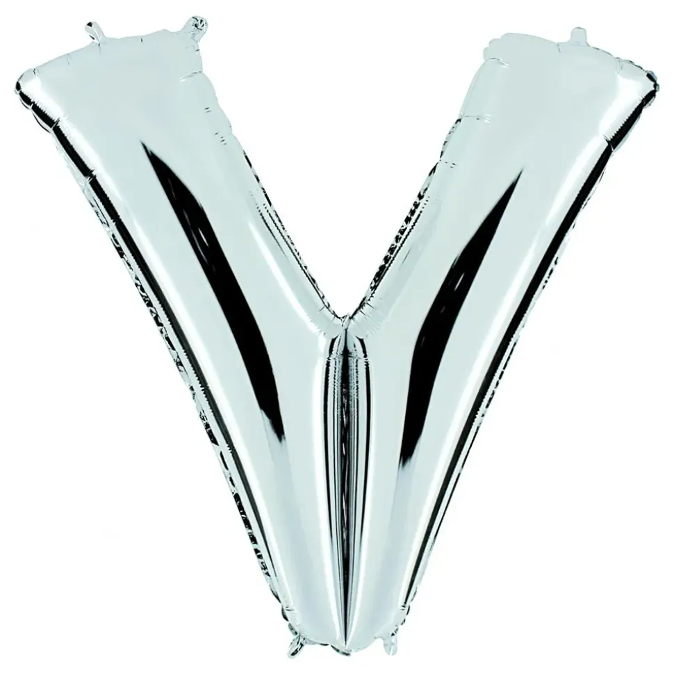 Bokstavballong Sølv Metallic