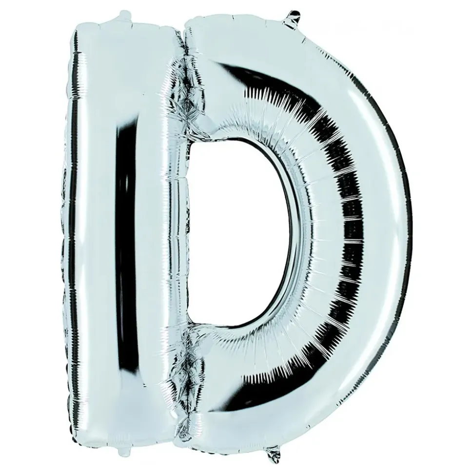 Bokstavballong Sølv Metallic