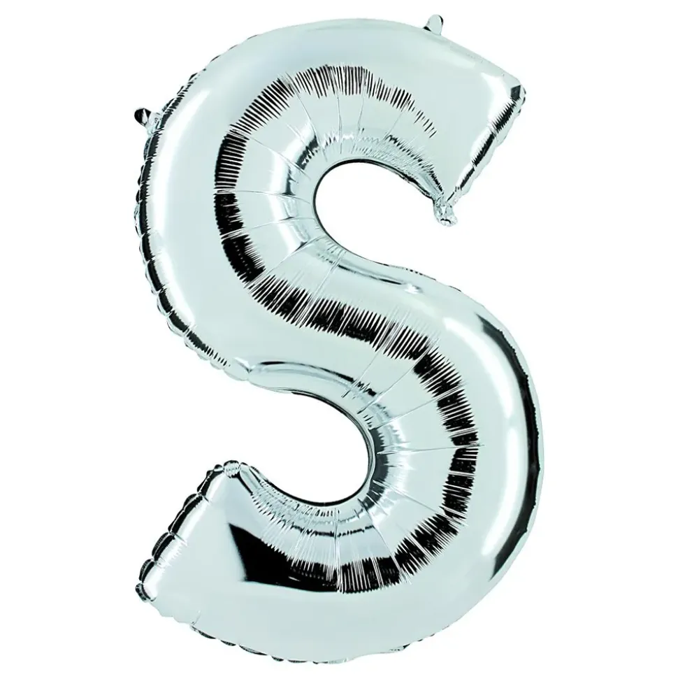 Bokstavballong Sølv Metallic
