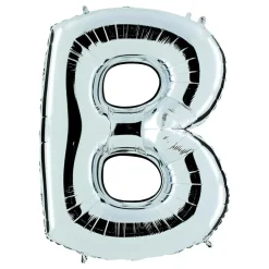 Bokstavballong Sølv Metallic