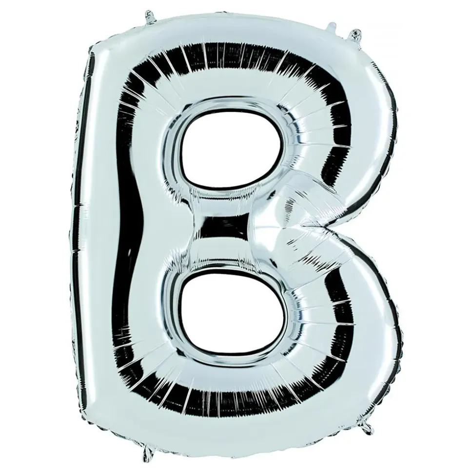 Bokstavballong Sølv Metallic
