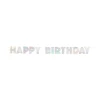Bokstavgirlander Happy Birthday Fargeskimrende