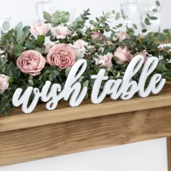 Borddekorasjon Wish Table Hvit