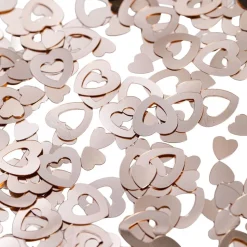 Bordkonfetti Hjerter Kontur Roségull Metallic