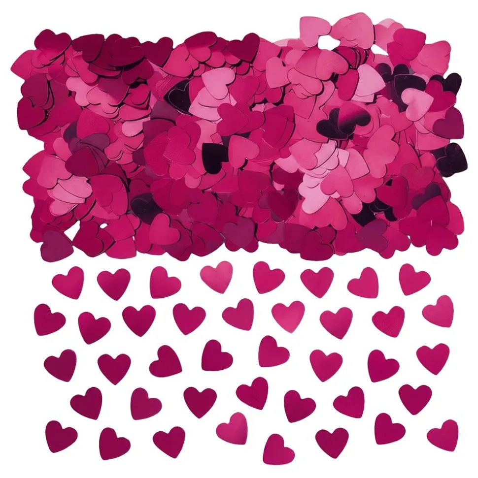Bordkonfetti Hjerter Rosa Metallic