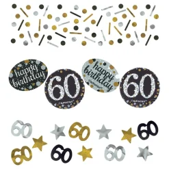 Bordkonfetti 60 Sølv/Gull Glitter