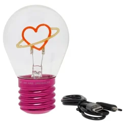 Bordlampe i Glødepæreform Planet Heart