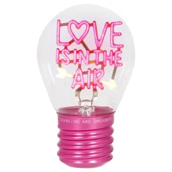 Bordlampe i lyspæreform Love is in the air