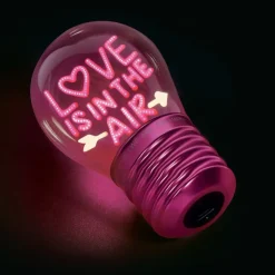 Bordlampe i lyspæreform Love is in the air