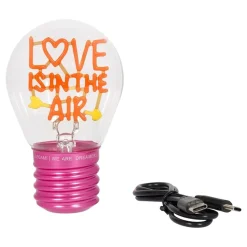 Bordlampe i lyspæreform Love is in the air