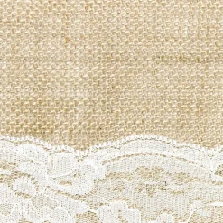 Bordløper Jute med Blonder