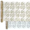 Bordløper Organza-stoff Hvit/Gull/Sølv
