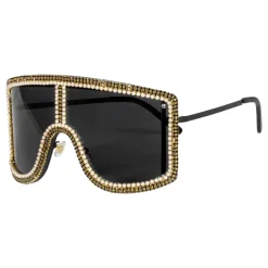 Briller Diva med Strass Svart/Gull