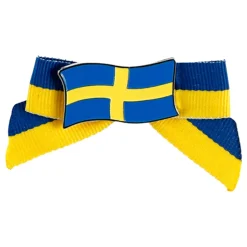 Brosje med Rosett Svenske Flagget