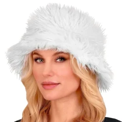 Bucket Hat Fluffy Hvit