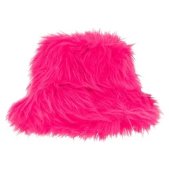 Bucket Hat Fluffy Neonrosa