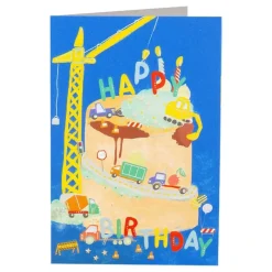 Bursdagskort Construction Cake