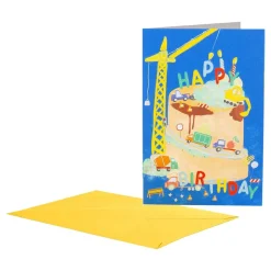 Bursdagskort Construction Cake