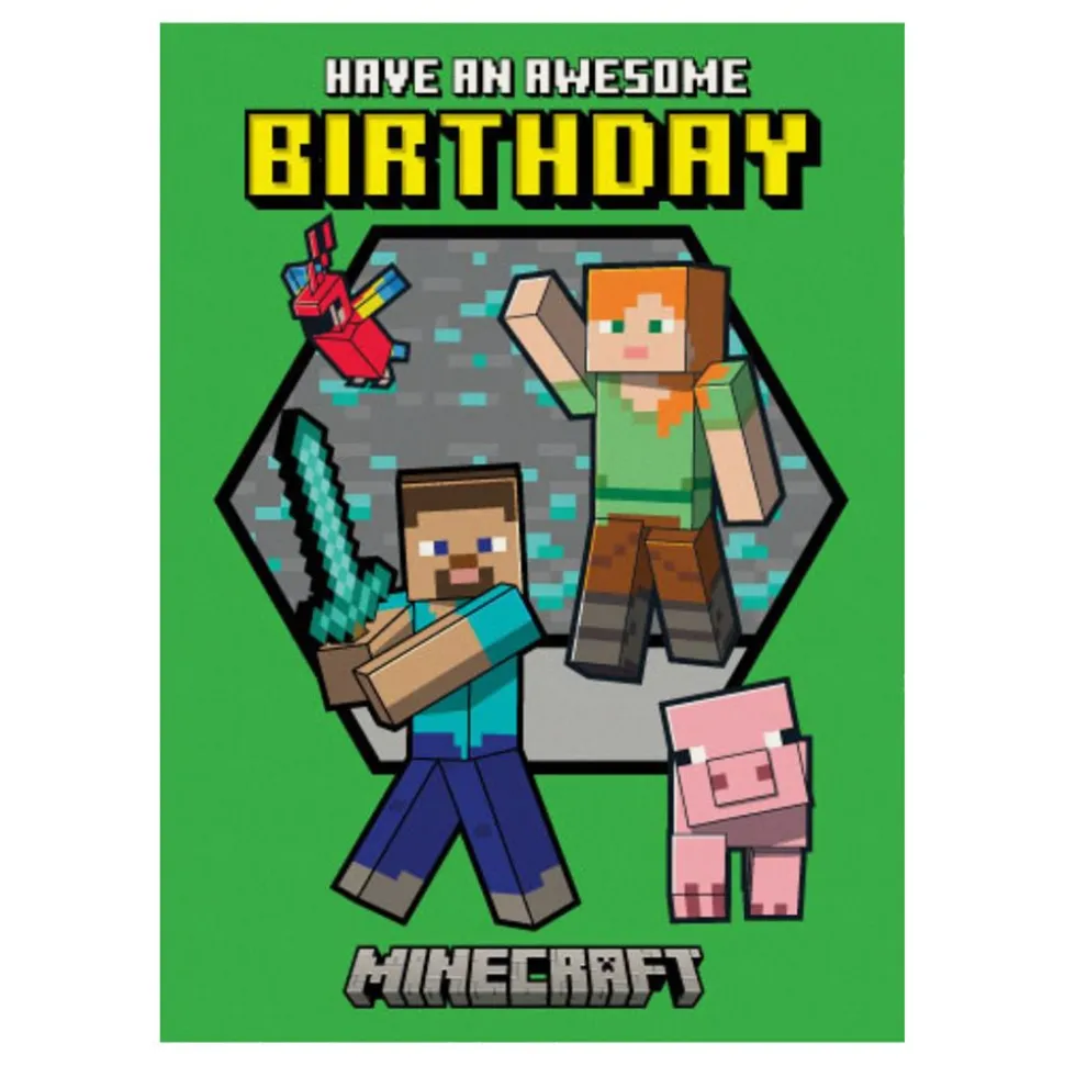 Bursdagskort Minecraft