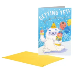 Bursdagskort Yeti Birthday