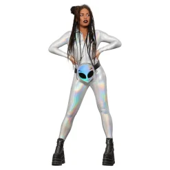 Catsuit Silver Holographic Kostyme