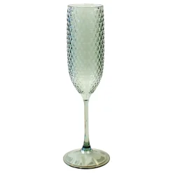 Champagneglass i plast grønn