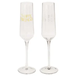 Champagneglass Set Happy Birthday