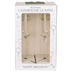 Champagneglass Set Happy Birthday