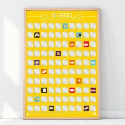 100 Cheeses Bucket List Skrapetavle