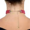 Choker Halskjede med Strass Rød