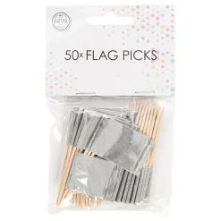 Cocktailflagg Sølv Metallic