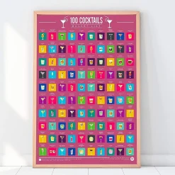 100 Cocktails Bucketlist Skrapetavle