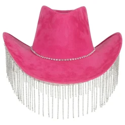 Cowboyhatt Rosa med Strass