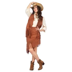 Cowgirl Brun Kostyme