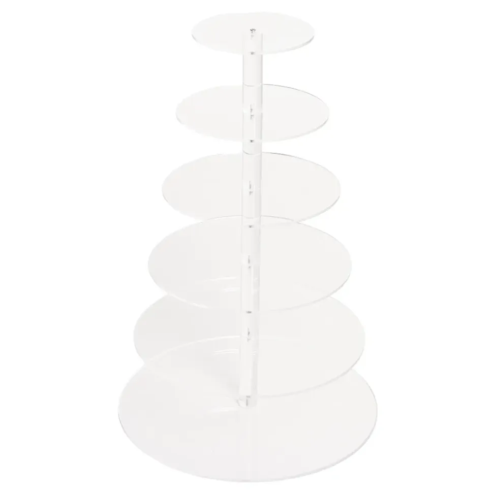 Cupcakestativ av Akrylplast Seks Etasjer