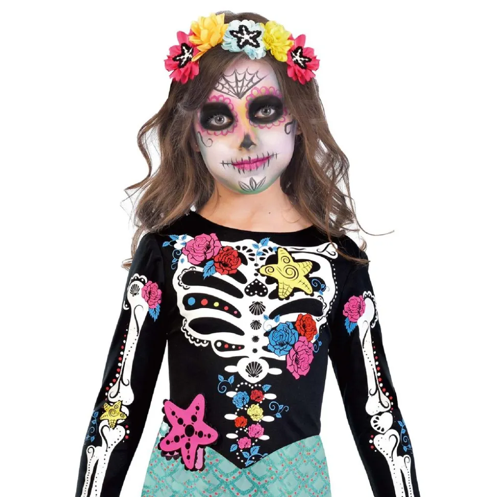 Day of The Dead Havfrue Barn Kostyme