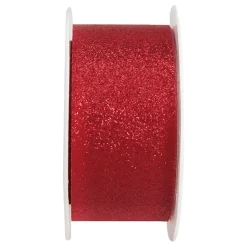 Dekorasjonsbånd Rød Glitter