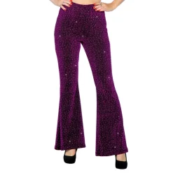 Discobukse utsvingt Glitter Mørkrosa Dame