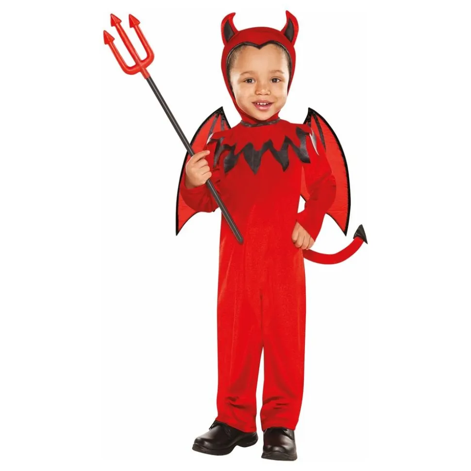 Djevel Jumpsuit Barn Kostyme