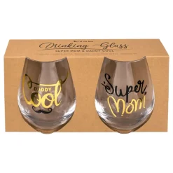 Drikkeglass Super Mom & Daddy Cool