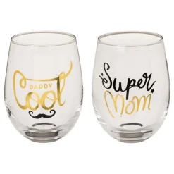 Drikkeglass Super Mom & Daddy Cool