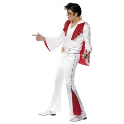 Elvis Hvit/Rød Kostyme