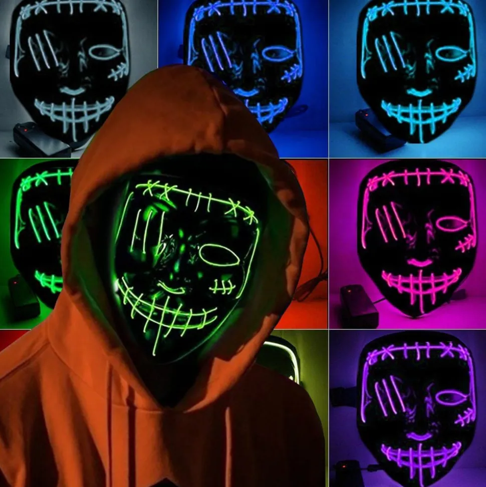 El Wire Purge 2 LED Maske