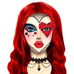 Face Jewels Queen of Hearts Deluxe