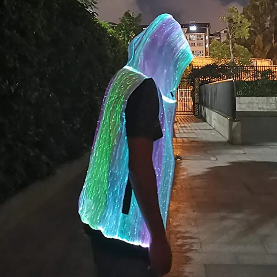 Fiberoptisk LED-Hoodie