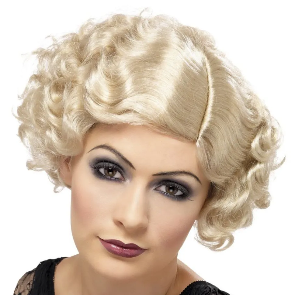 Flirty Flapper Blond Parykk